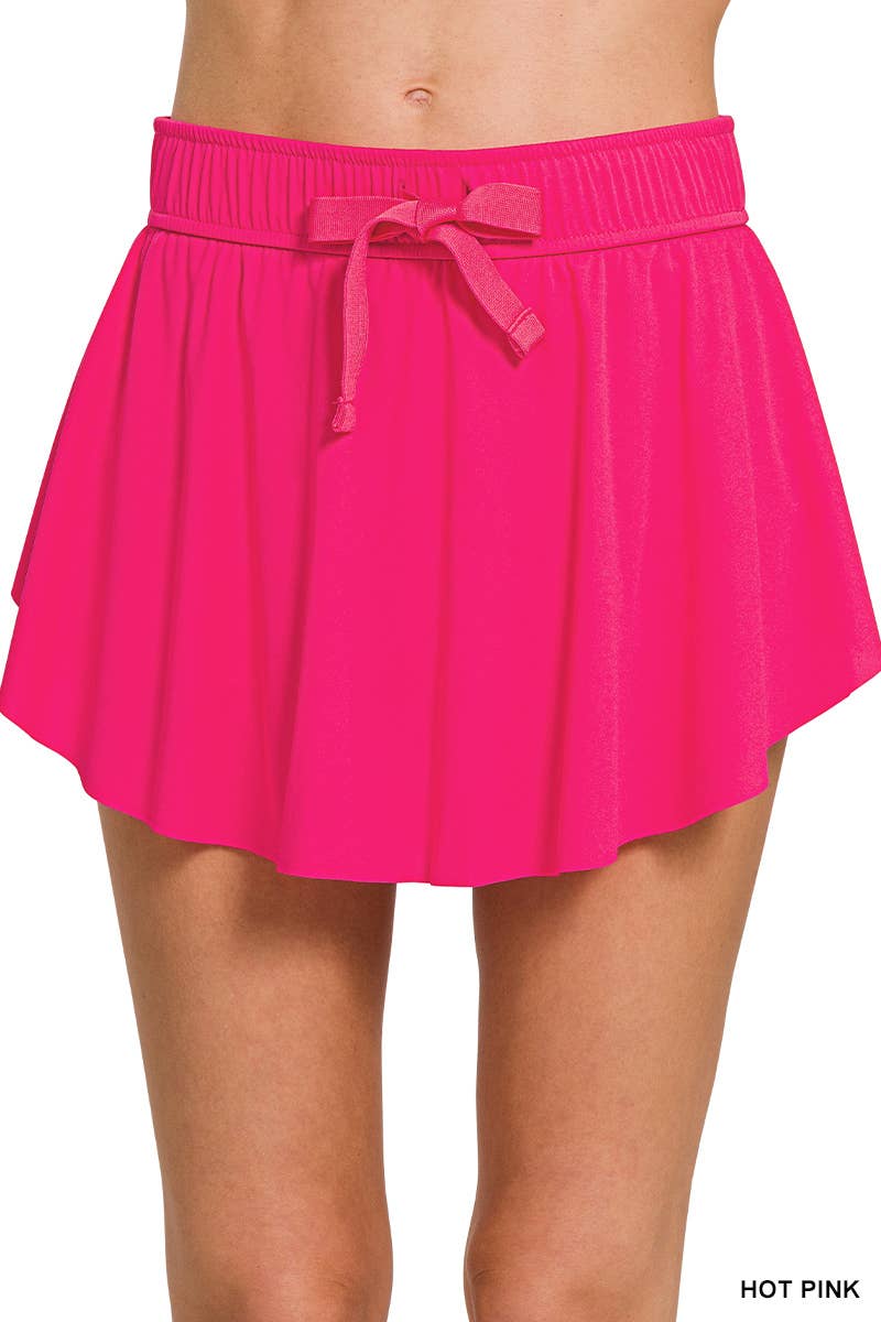 ....Ruffle Hem Tennis Skirt With Hidden Inner Pockets