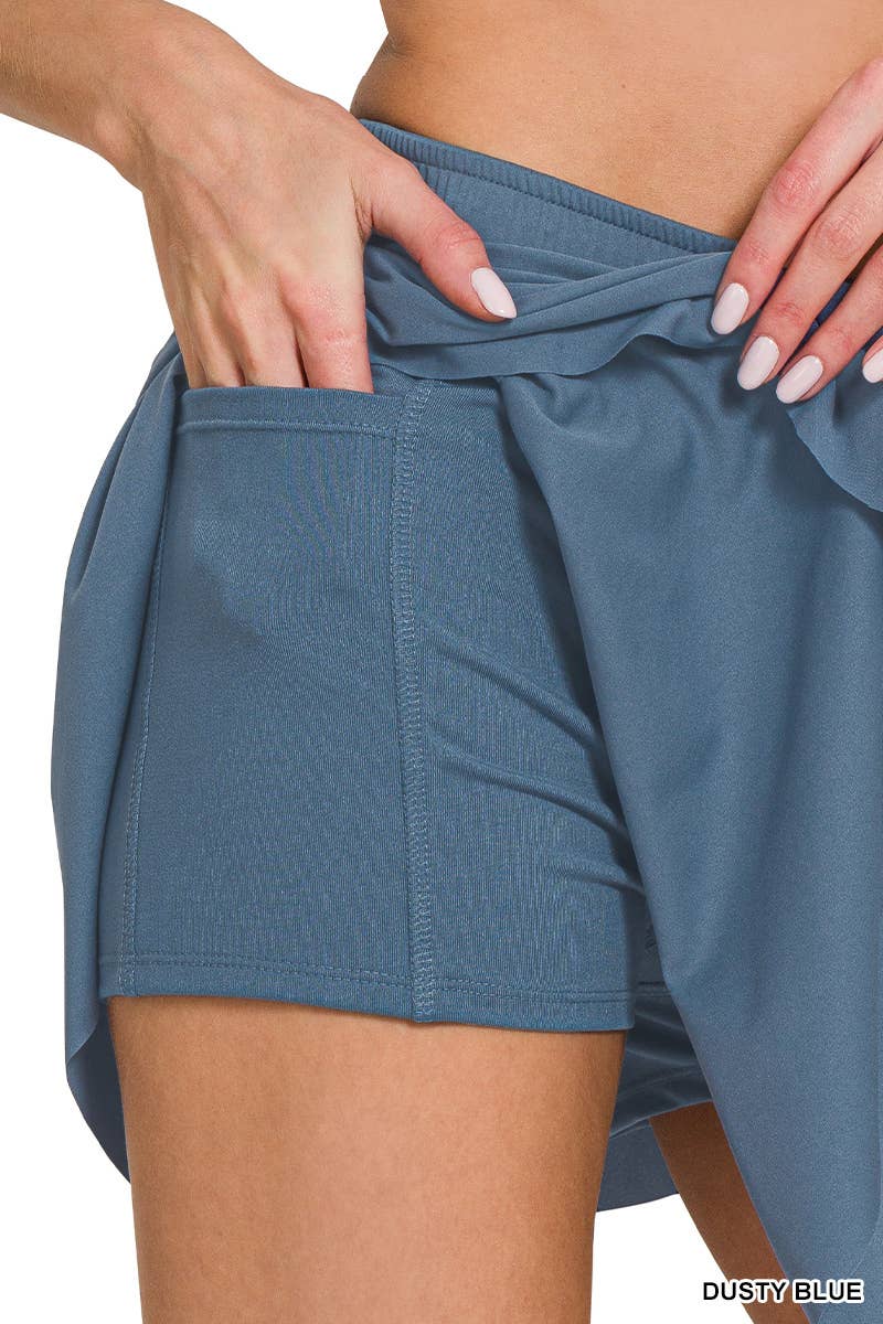 ....Ruffle Hem Tennis Skirt With Hidden Inner Pockets