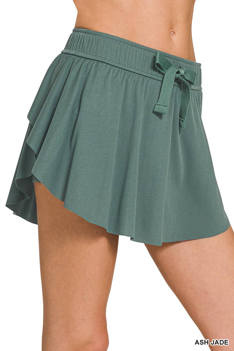 ....Ruffle Hem Tennis Skirt With Hidden Inner Pockets